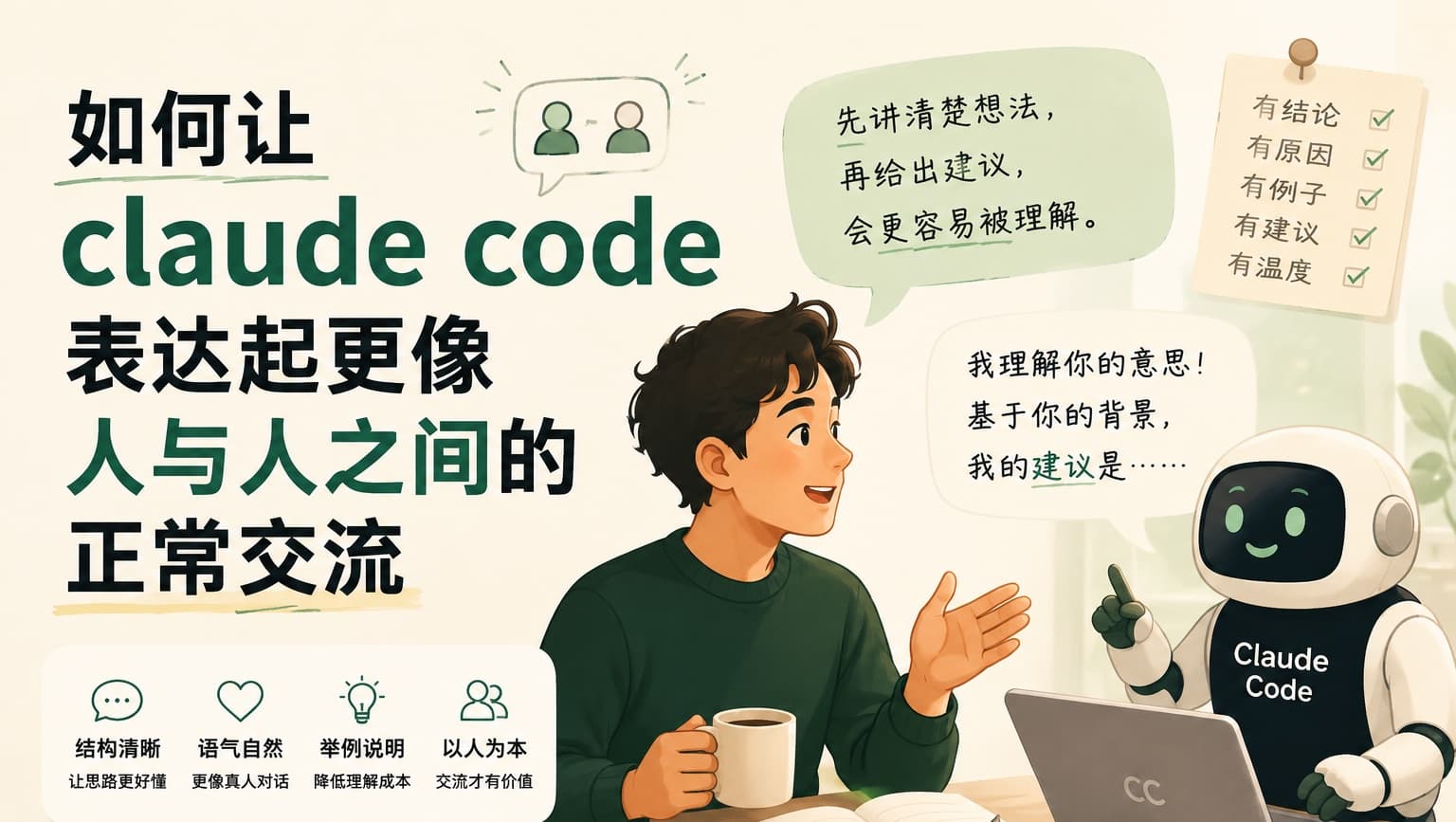 如何让Claude Code说人话?